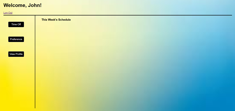 Scheduling Website UI